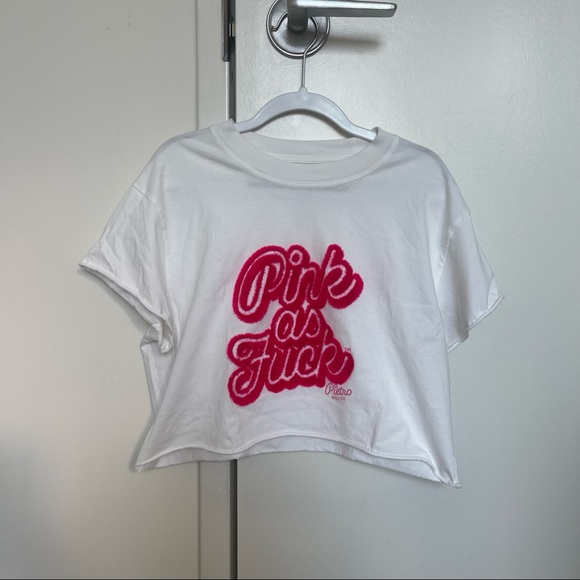 Pink as F** fuzzy t shirt - Picture 1 of 3